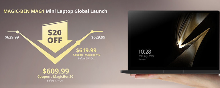 Magic-Ben MAG1 Mini Laptop Global Launch, Extra $20 Off